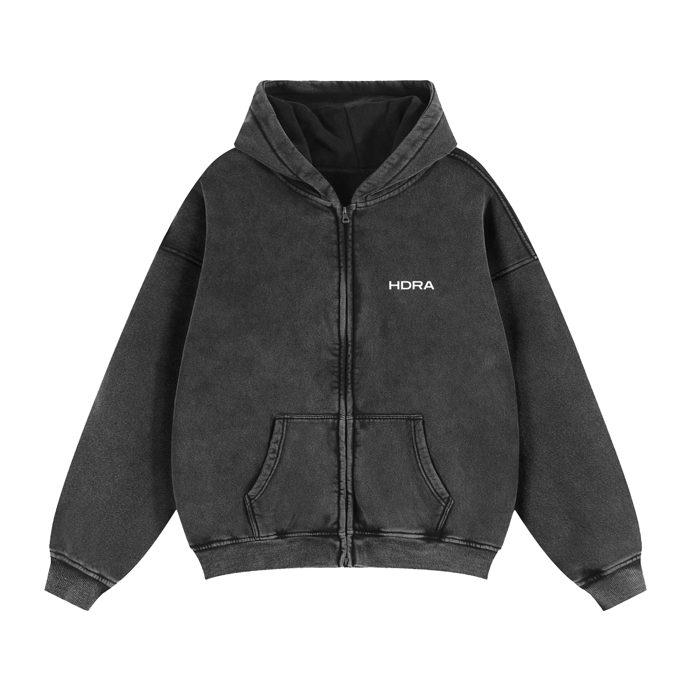 Zip-Through Boxy Fleece Hoodie