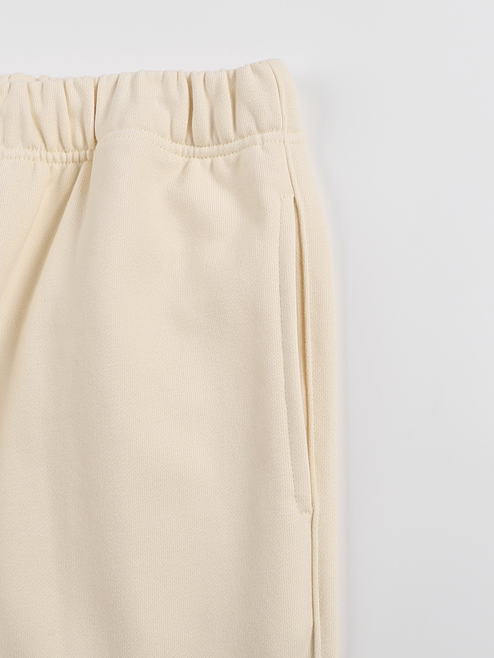 Fleece Lined Straight Leg Pants (in White & Bone)